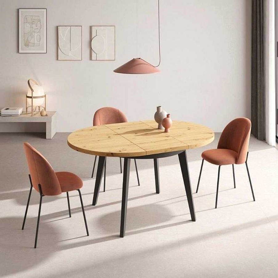 Sal N Muebles Ramis Mesas De Comedor | Mesa Redonda Extensible M816