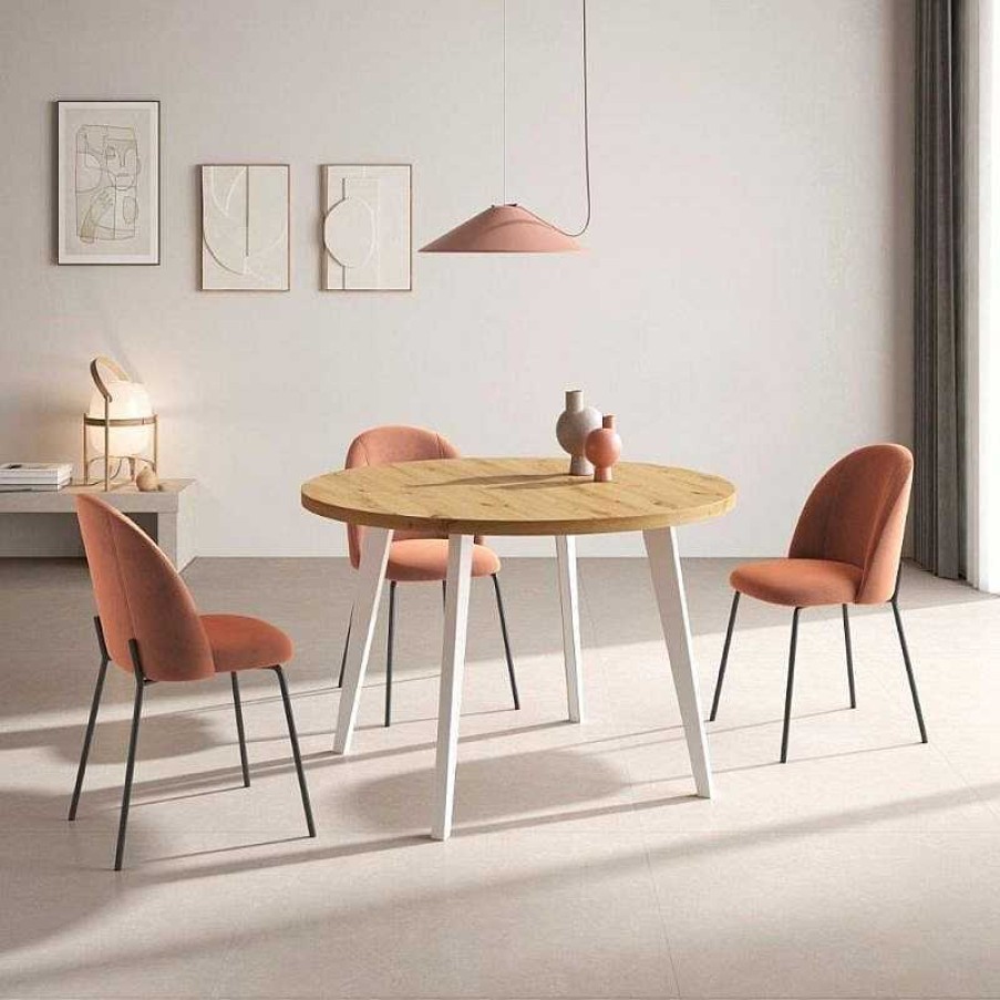 Sal N Muebles Ramis Mesas De Comedor | Mesa Redonda Extensible M816