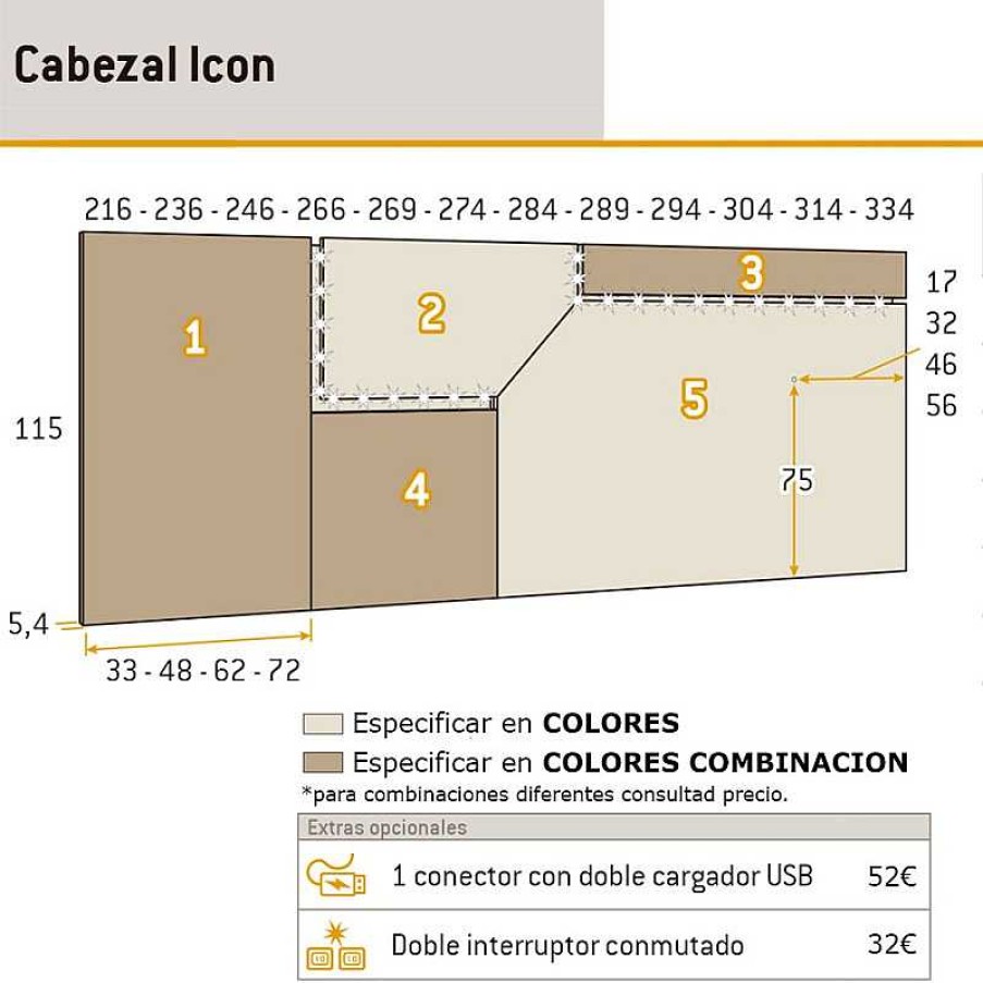 Dormitorios Matrimonio Glicerio chaves Cabeceros Y Camas De Madera | Cabecero Icon