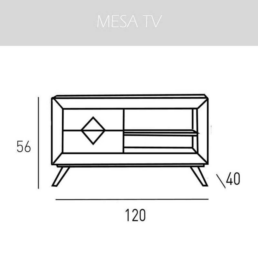 Sal N Disemobel Muebles Tv Y Mesas Para Televisi N | Mueble Tv Cloe M Laga Con Patas