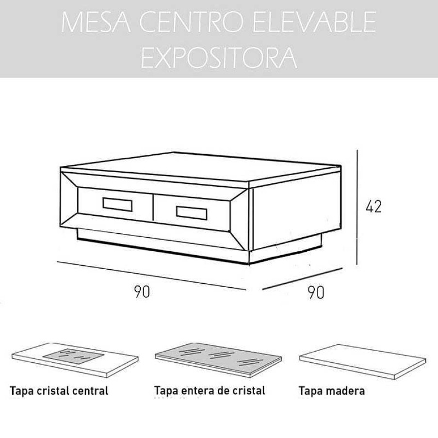 Sal N Disemobel Mesas De Centro | Mesa De Centro Elevable Cloe Vigo