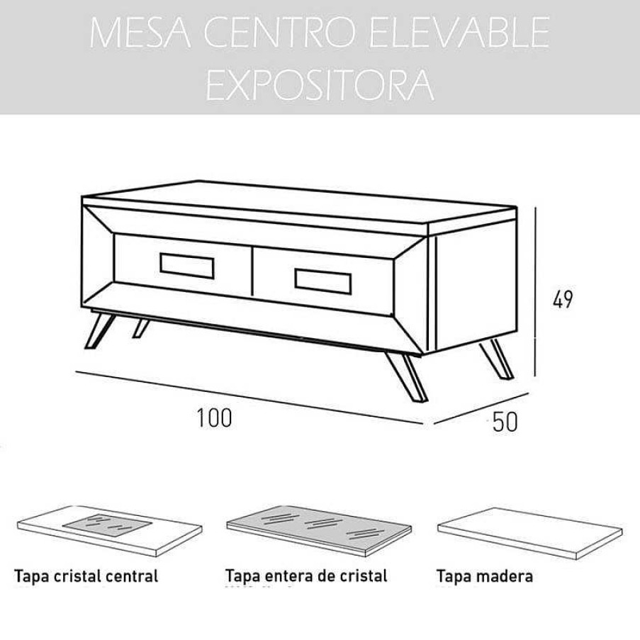 Sal N Disemobel Mesas De Centro | Mesa De Centro Elevable Cloe Alicante