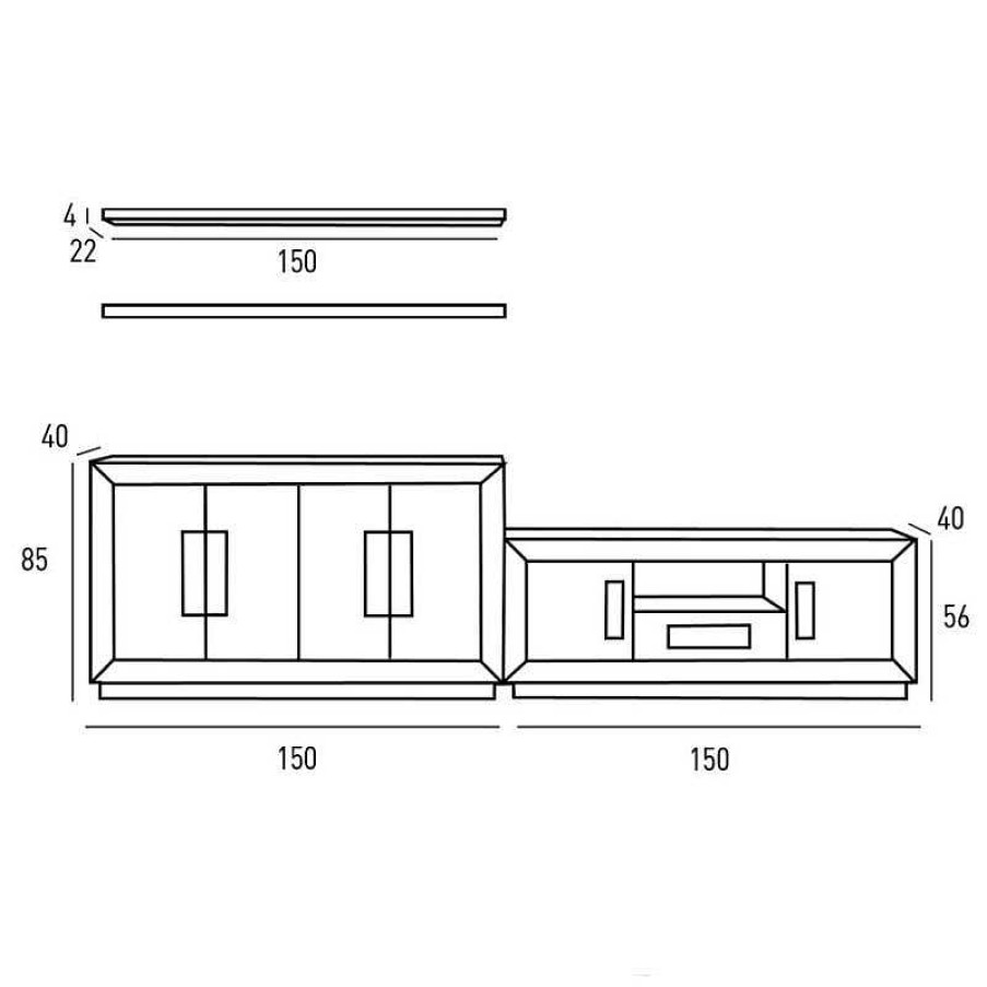 Sal N Disemobel Muebles Tv Y Mesas Para Televisi N | Sal N Cloe Dines